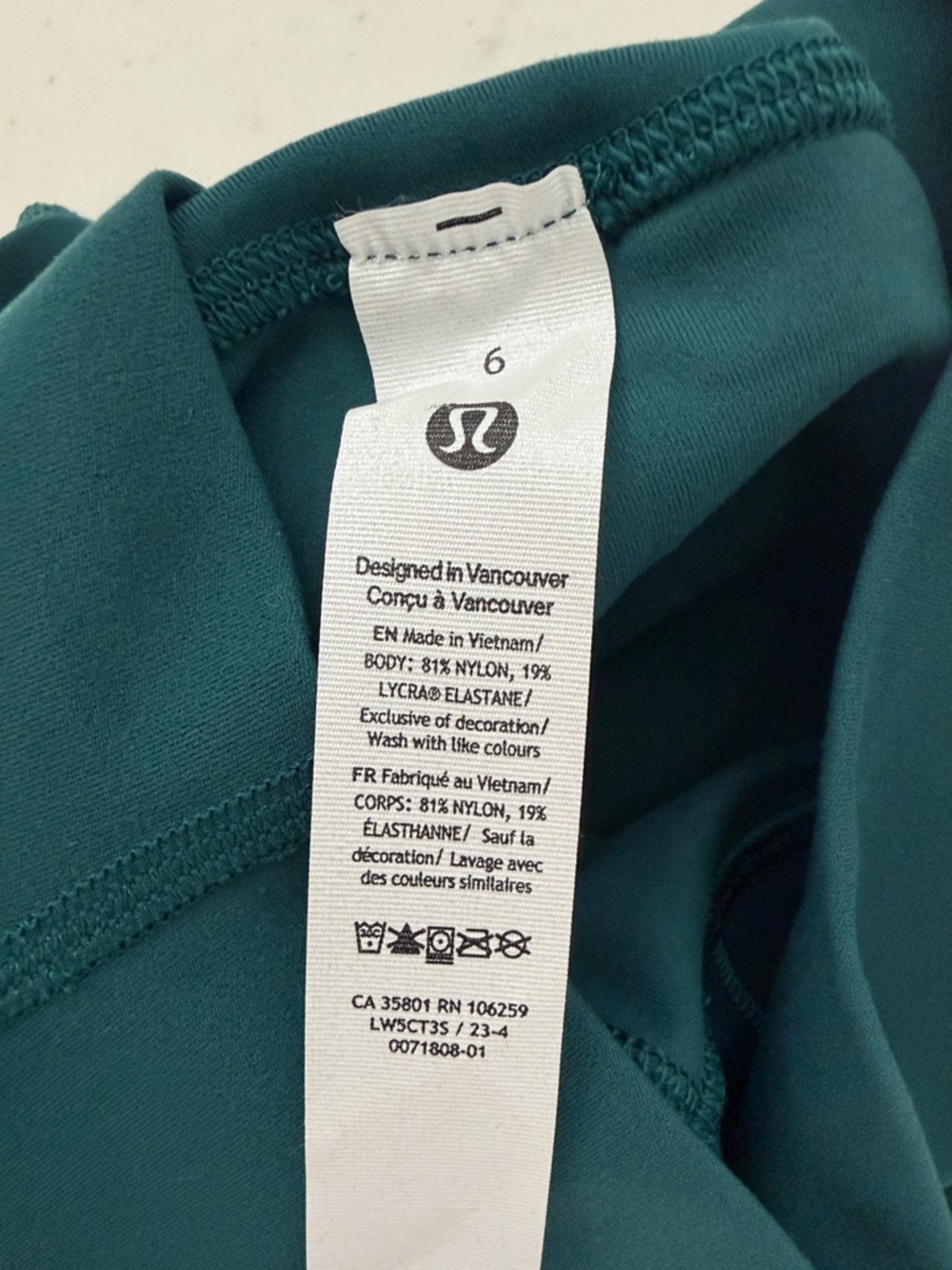 New With Tags Lululemon Align High Rise Pant 25" Size 6 in Storm Teal - Picture 2 of 4